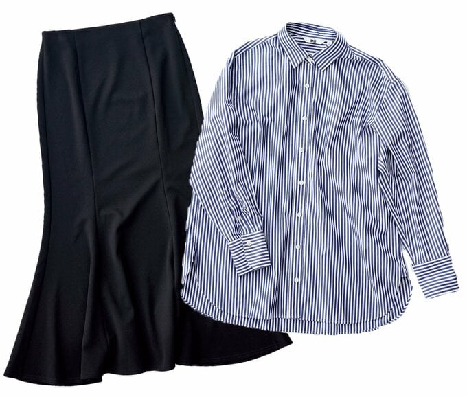 スカートとシャツ