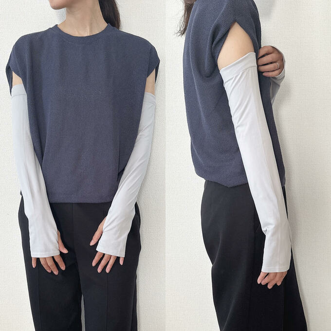 アームカバーの着用例