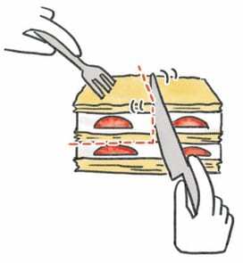 食べ方お悩みNo.1のミルフィーユ。どうしたら上手にきれいに食べられるの？