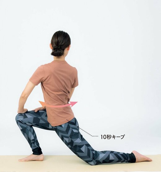 腰のひねりを加える