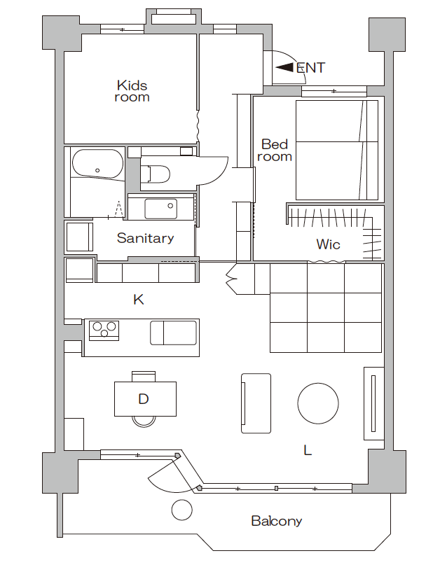 リノベーション後の間取り図