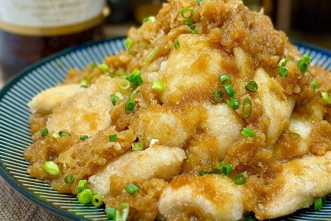 さっぱり鶏むね肉の甘酢おろしまみれ