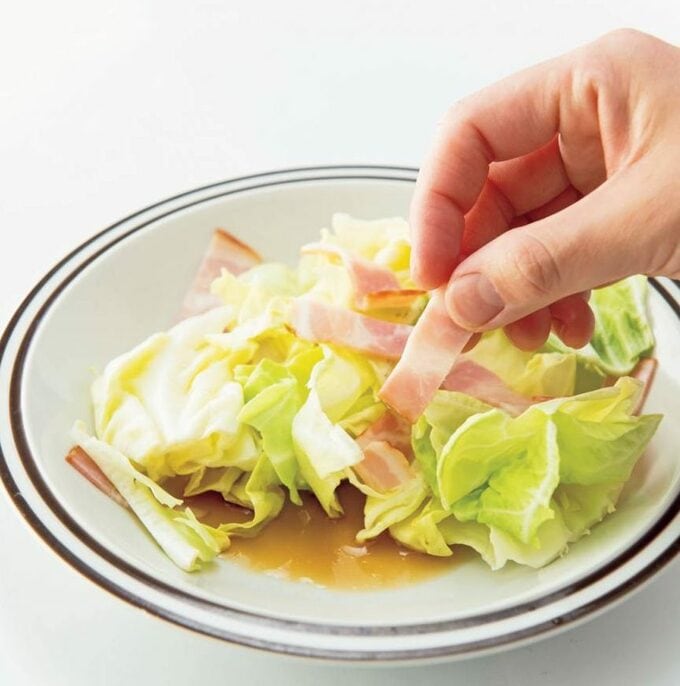 キャベツにベーコン