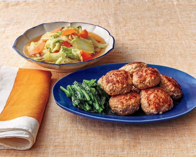 みそつくねと煮びたし