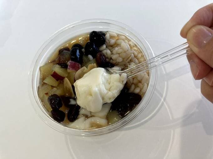 トウファをスプーンで