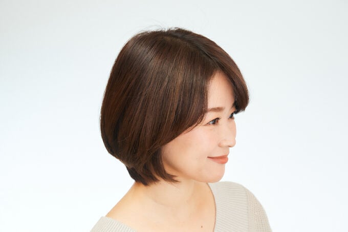 ハイライトカラーが入ったヘア