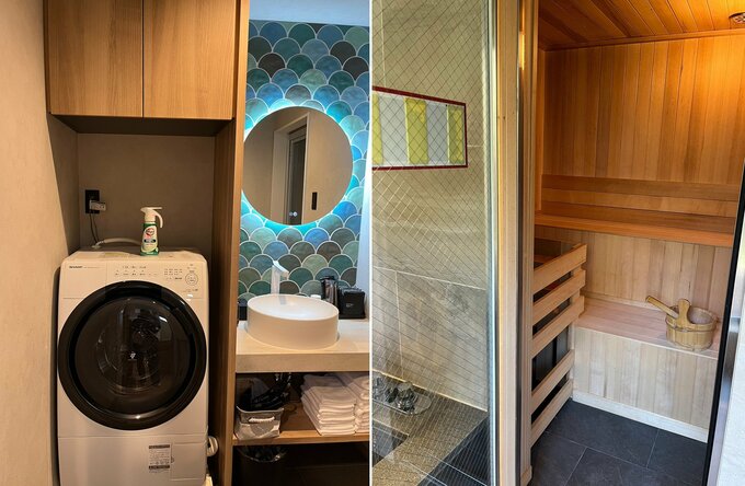 洗面所とサウナ