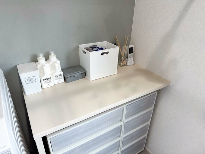 洗濯機横の作業台