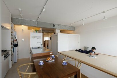 【マンションリノベ事例】55㎡に家族4人でものびのび。ロフト付きの子どもスペースも！