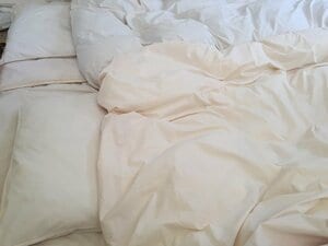 目のつまった布団カバーを使う