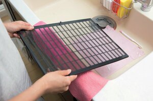 フィルターの水気をしっかりきって乾かす