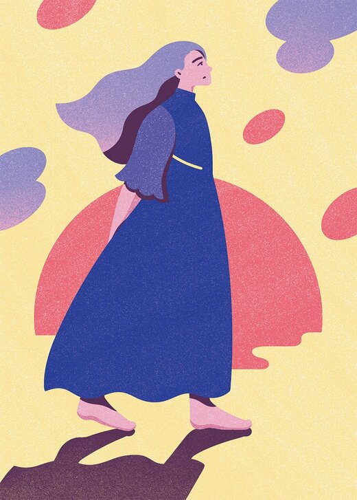 夕焼けタイプのイラスト