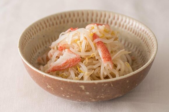 モヤシとカニかまの甘酢漬け