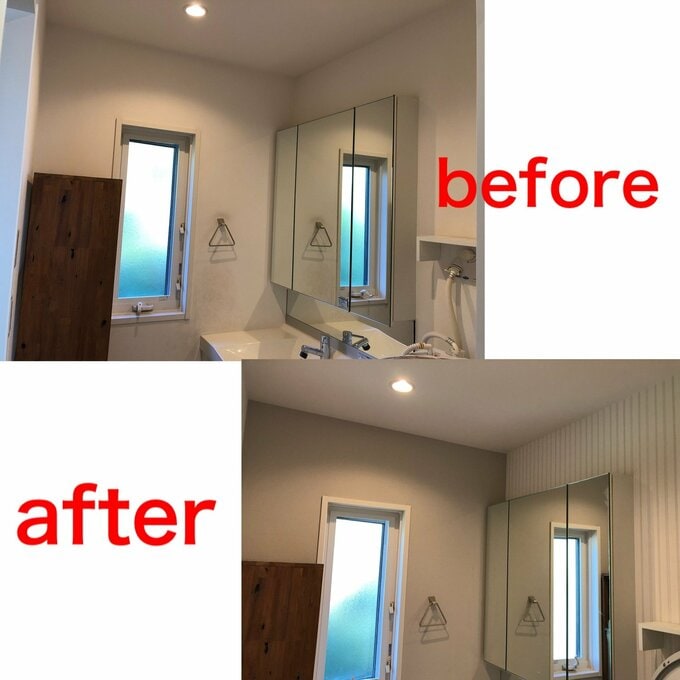 壁紙の張り替えビフォーアフター