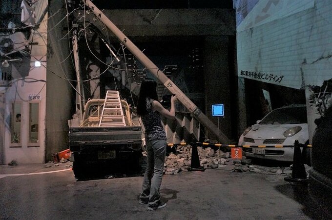 ARを通して見る危険場所の映像