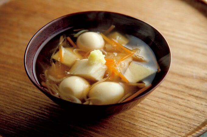 ウズラ卵ののっぺい汁