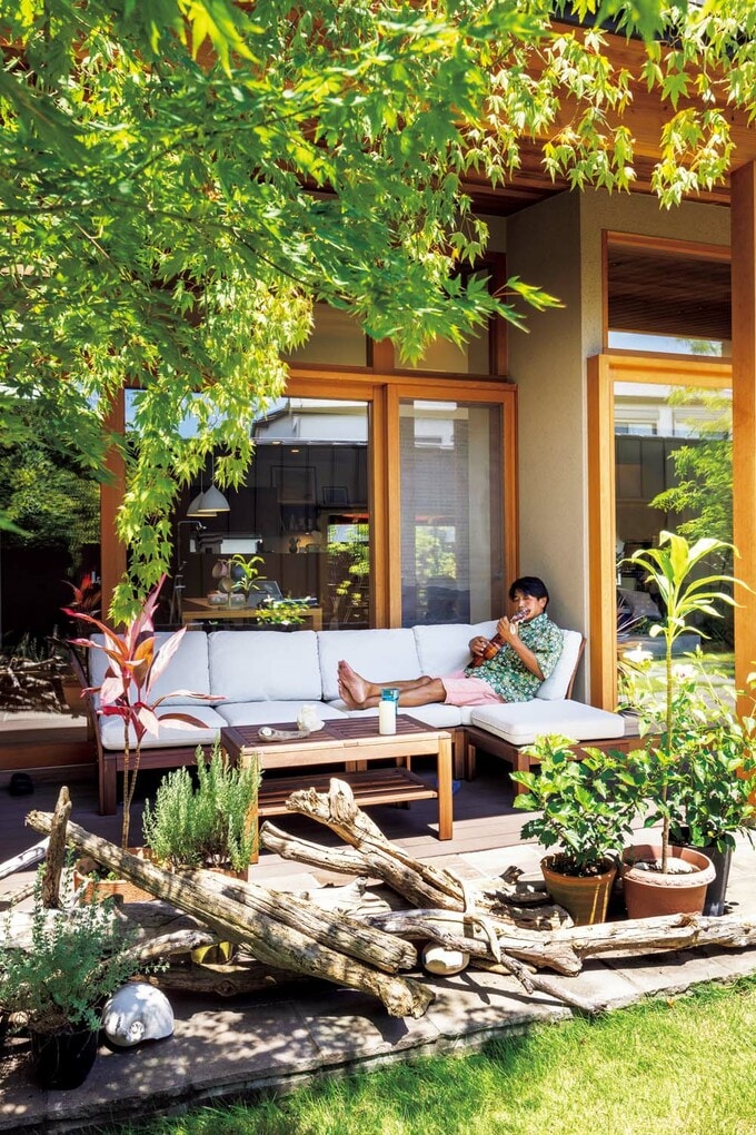 リラックスできるテラス