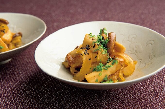 エリンギとセロリのキンピラ