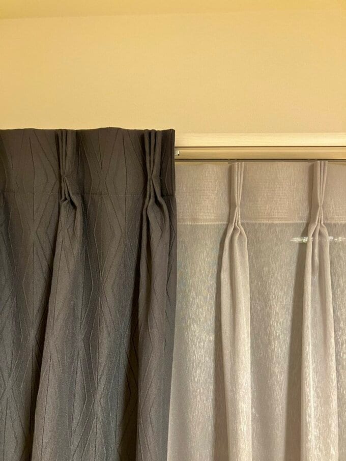 2倍ヒダのカーテン