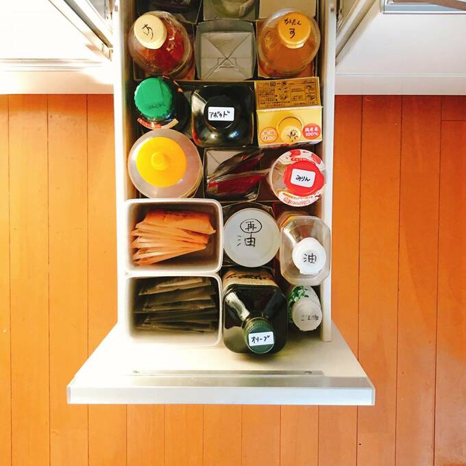 一目で中身が全部見渡せるようにしておく