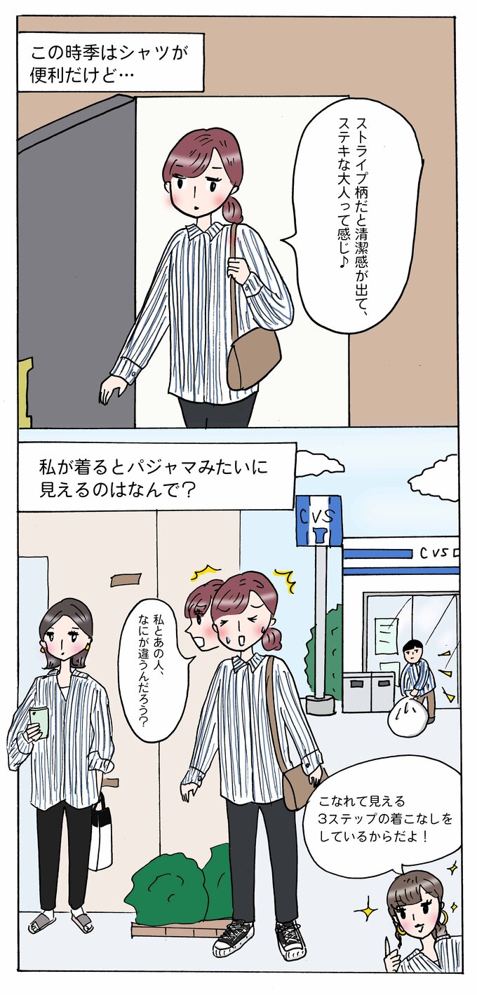 シャツがパジャマみたい2コマ漫画