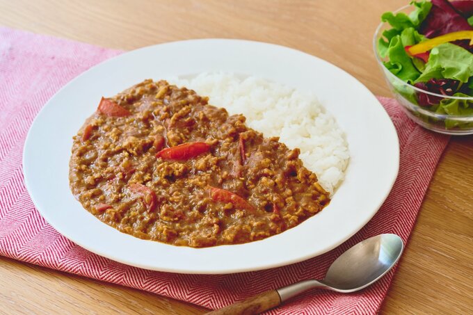 トマトのチキンキーマカレー