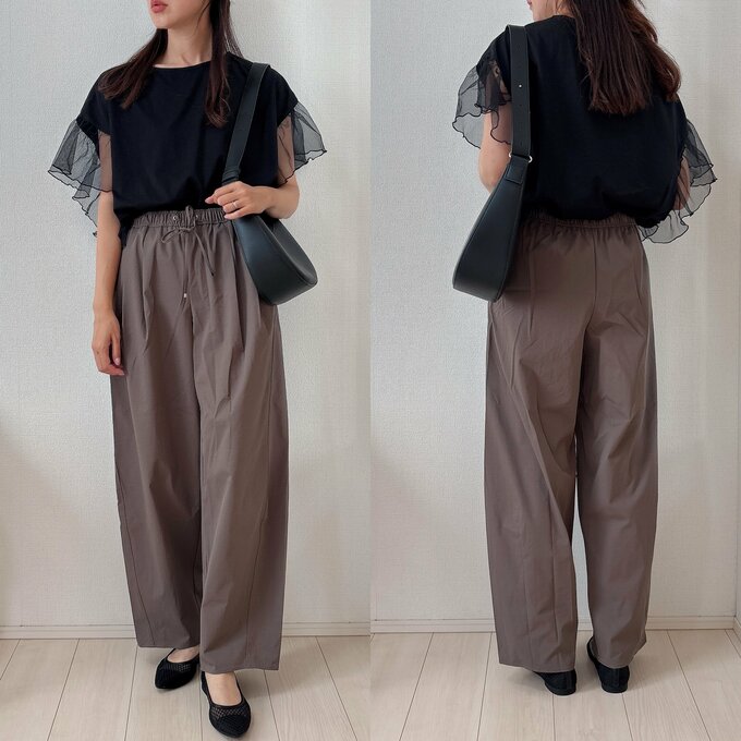 黒トップス合わせ