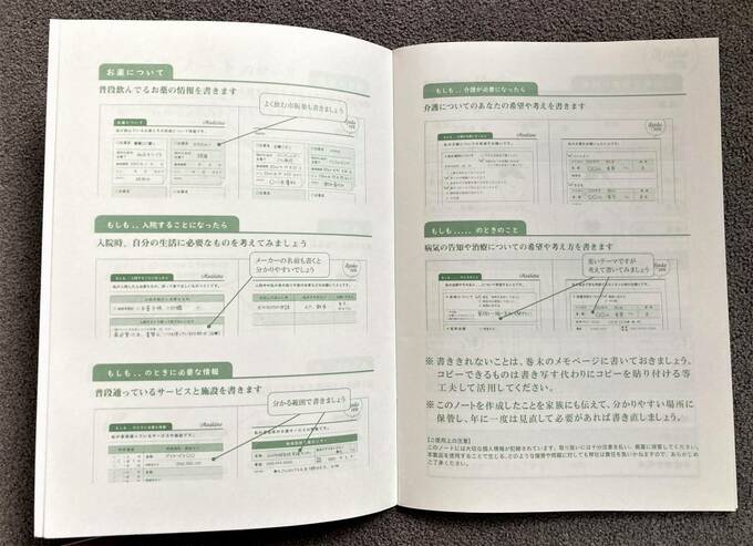 けんこうノート説明ページ