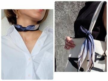 ユニクロの新作シルクスカーフ。巻くだけでおしゃれ感をぐっと格上げ