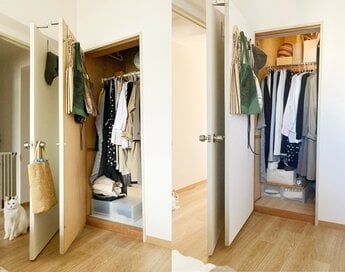 54歳、築35年賃貸ひとり暮らし。寝室のどんより「クローゼット」を変えるためにやったこと4つ