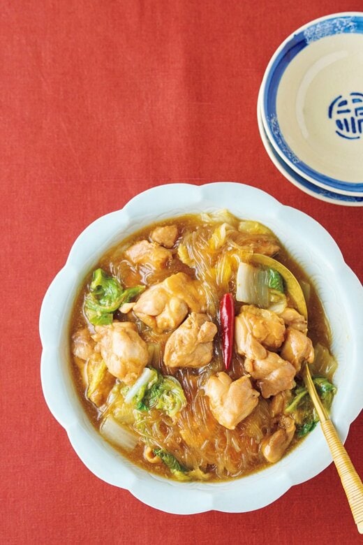 鶏と白菜のオイスター春雨煮
