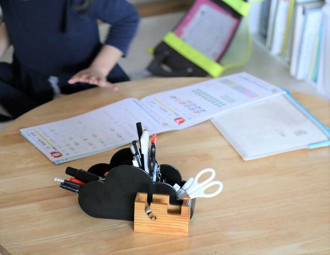 学習スペースをランドセル置き場の近くにつくる