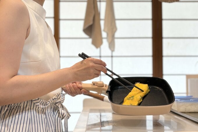 卵焼きをつくるひでさん