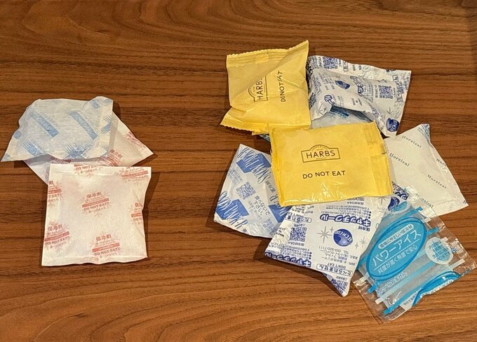 写真：保冷剤仕分け