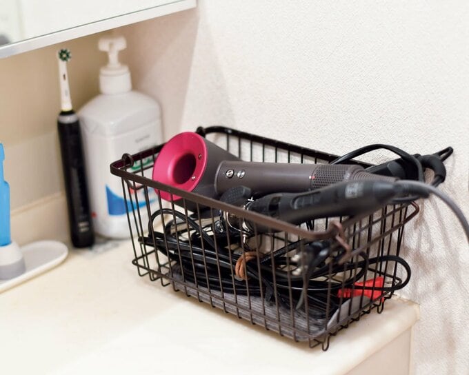 ドライヤーの収納の様子