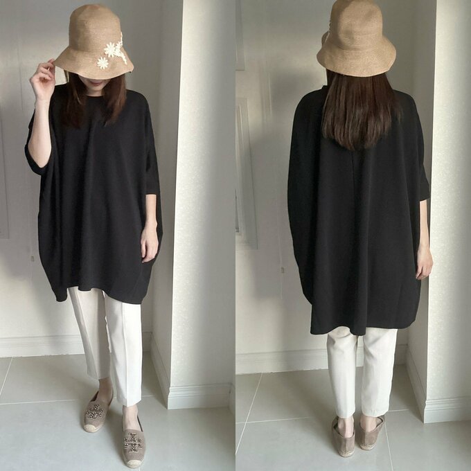 ビッグシルエットカットソーブラック