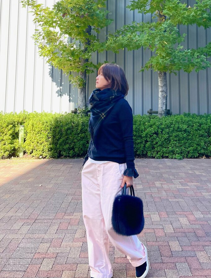 河村さんストールコーデ1