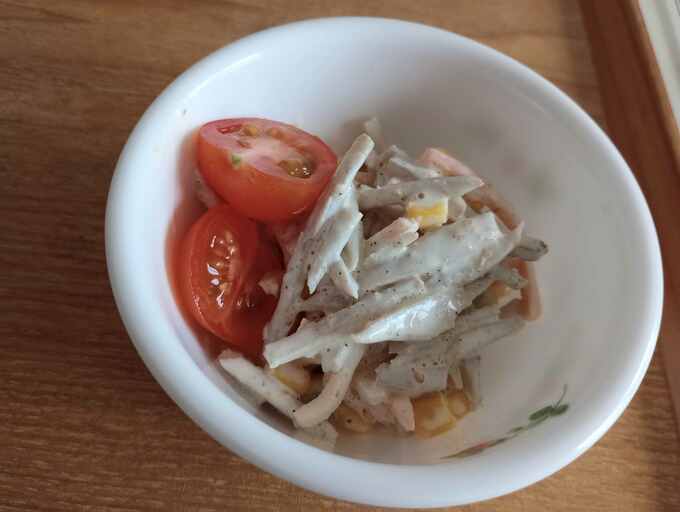 ゴボウ・ニンジンミックスを使ったゴボウサラダ