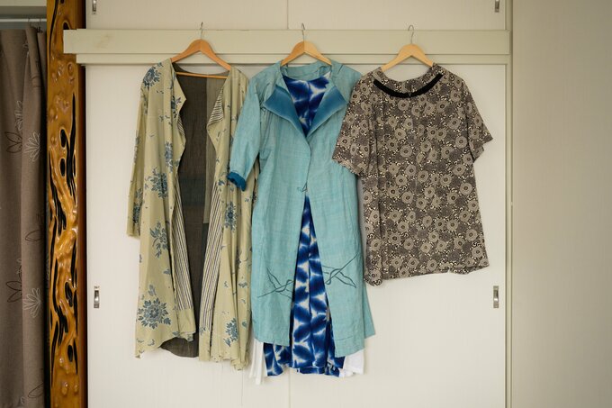 着物をリメイクした洋服