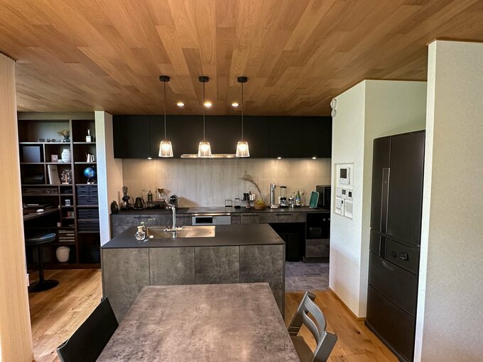 リビングから見たⅡ型キッチン