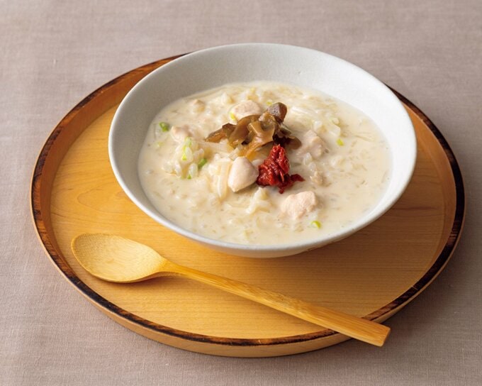 ササミ入り豆乳粥