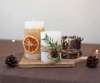 100円グッズで簡単！北欧風クリスマスライトとキャンドルを手づくり