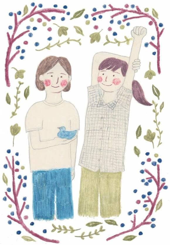 イラスト女性二人