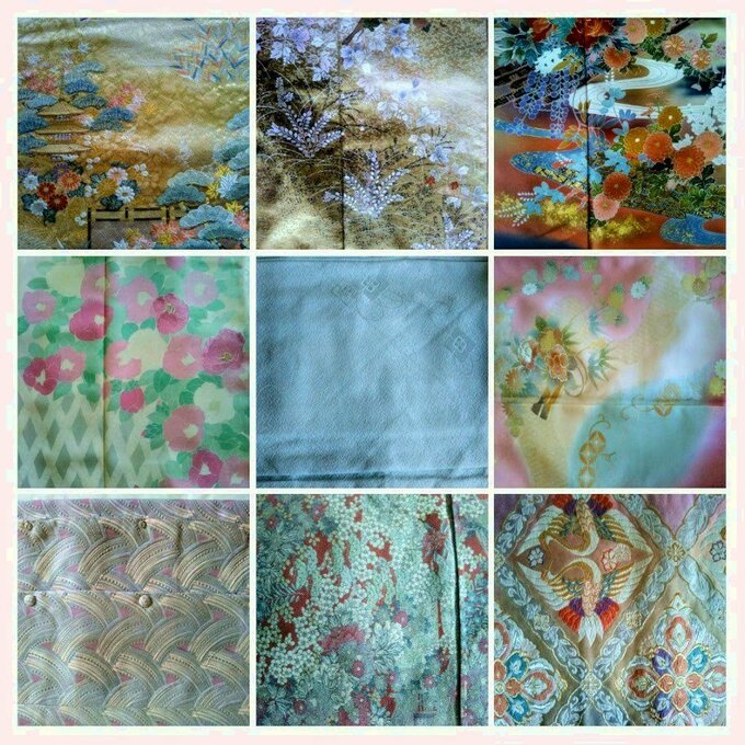 着物の模様の整理コラージュ