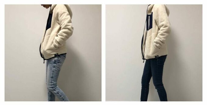 ストレッチスキニーデニムとウルトラストレッチレギンスパンツ