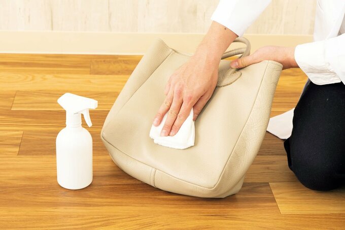 バッグに布ふきん