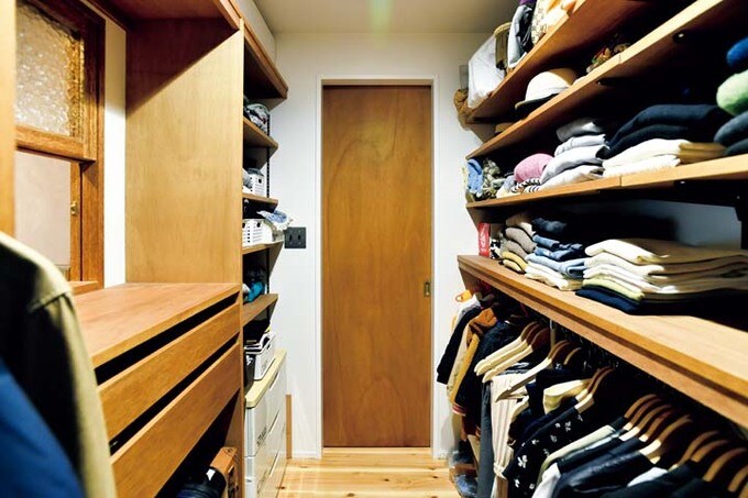 大容量のウォークインクロゼット