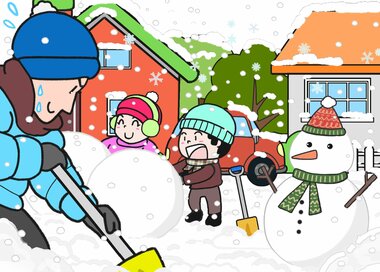 雪がたくさん降った日…何かが違う？5つ見つけたらエラい間違い探し