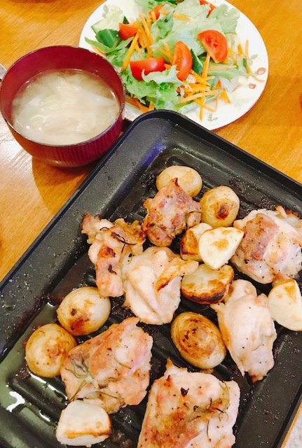 鶏肉とジャガイモのグリル