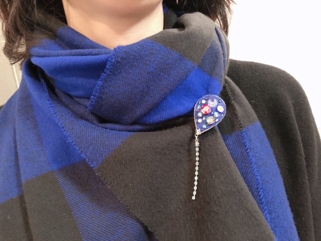 ブローチあお(2)